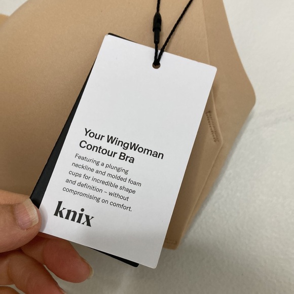 New Knix Wingwoman Bra Womens 32B Beige Tan Wireless Comfort Contour - Picture 12 of 14